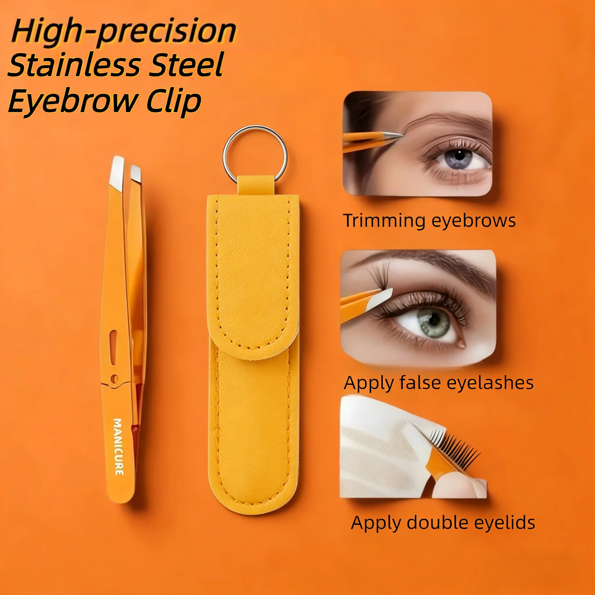 스테인리스 스틸 눈썹 족집게 속이 빈 컬러 족집게 다용도 사선 족집게 수염 제거 눈썹 클립