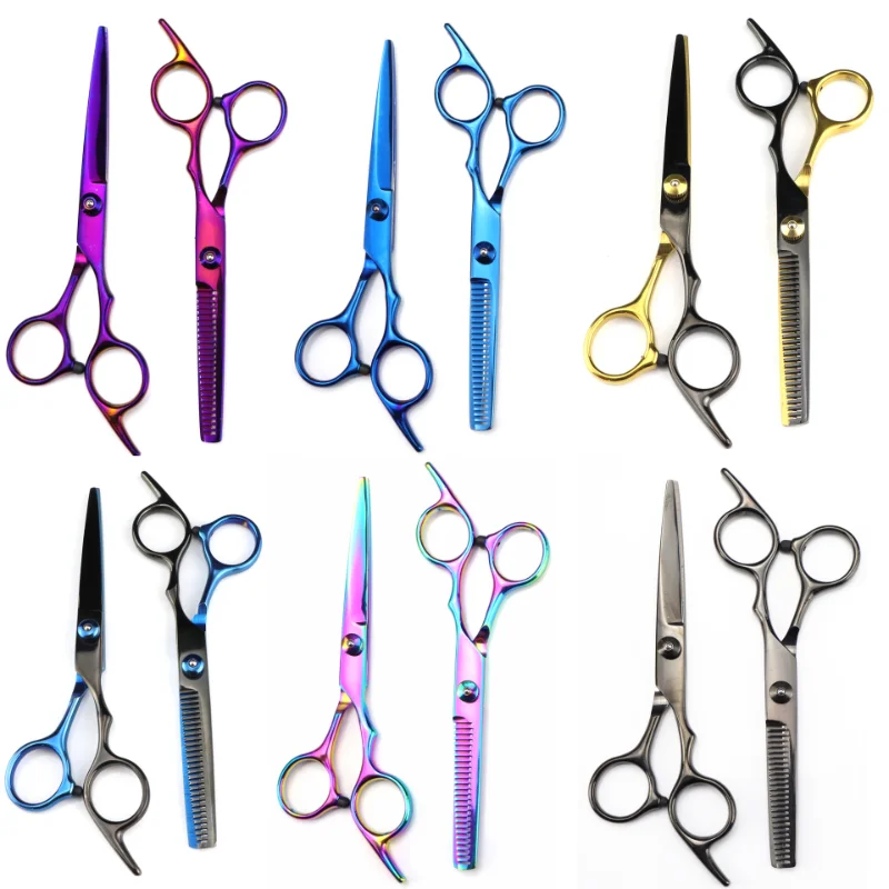 

Hairdressing Scissors 6 Inch Hair Scissors Professional Hairdressing Scissors Cutting Thinning Barber Shear Accessories