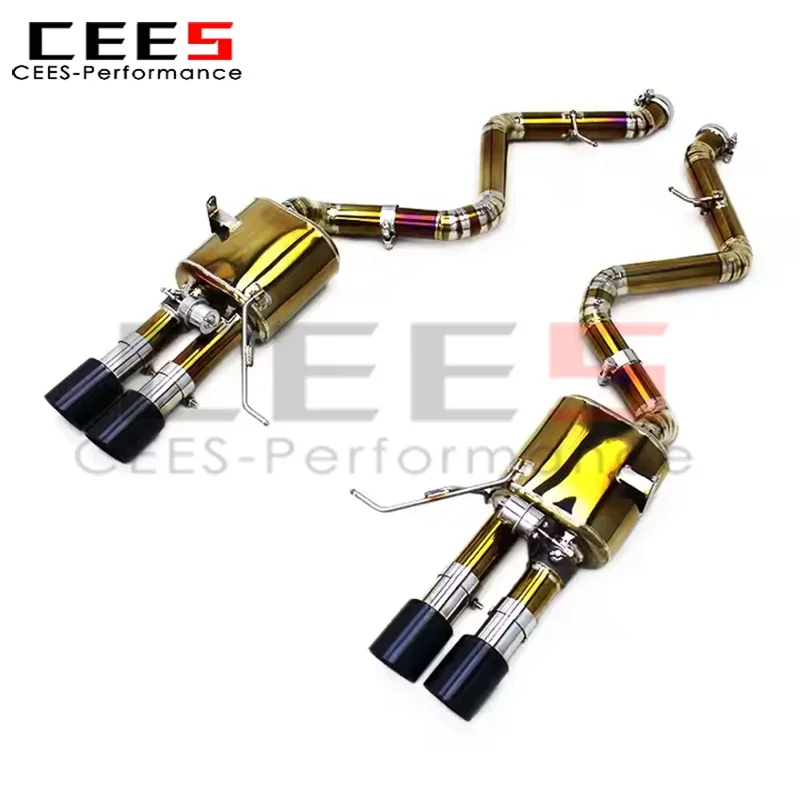 cees Performance Titanium Gold Axle Exhaust Pipe for BMW M3 E90 E92 E93 4.0L 2008-2013 Escape Valvetronic Exhaust Muffler System