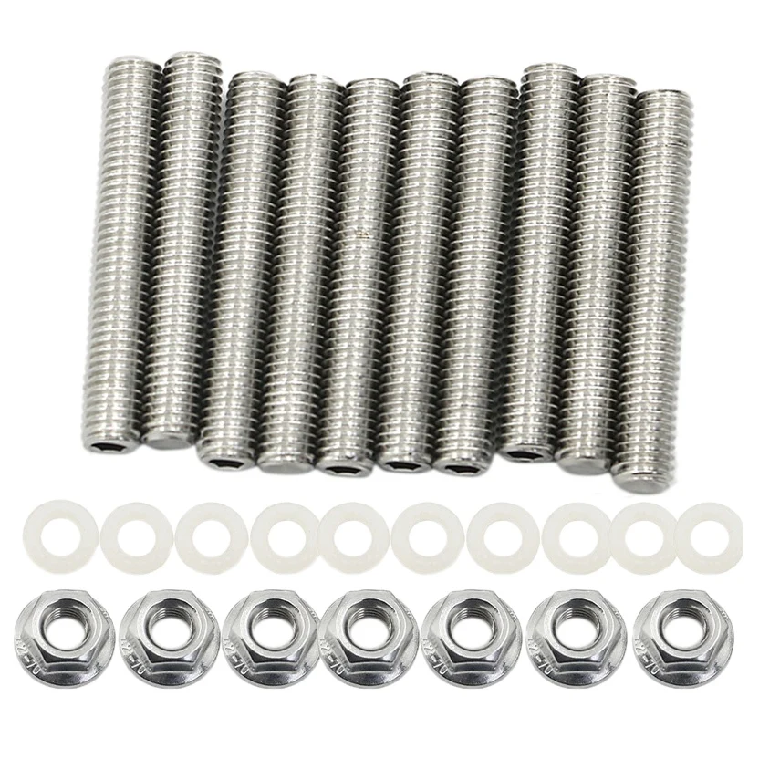 

Leading-For 1320 Performance Intake Manifold Extended Stud Studs Bolt Kit For Honda Acura B D H F GSR Si Series Engines