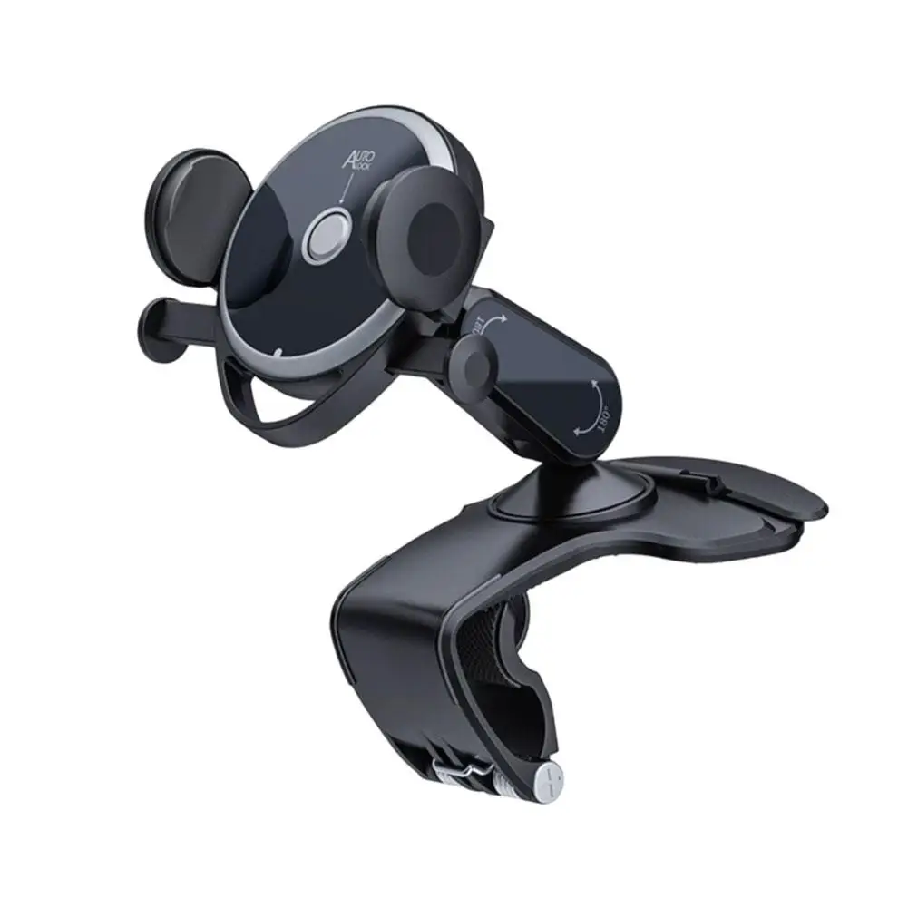 Dashboard Car Phone Holder Silicone HUD-Style Mount with One Touch Lock for All Smartphones Universal Fit
