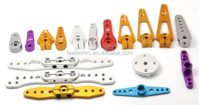 Bagian RC Tanduk Servo 23/T/24T/25T JR/Futaba Lengan Servo RC Aluminium Logam
