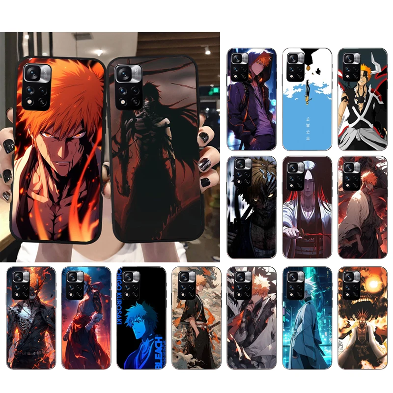 Чехол для телефона Xiaomi Redmi note 13 12 Pro 11S 11 10 Pro 10S 12S Redmi 10 9C 13C Отбеливатель Аниме Ichigo Kenpachi