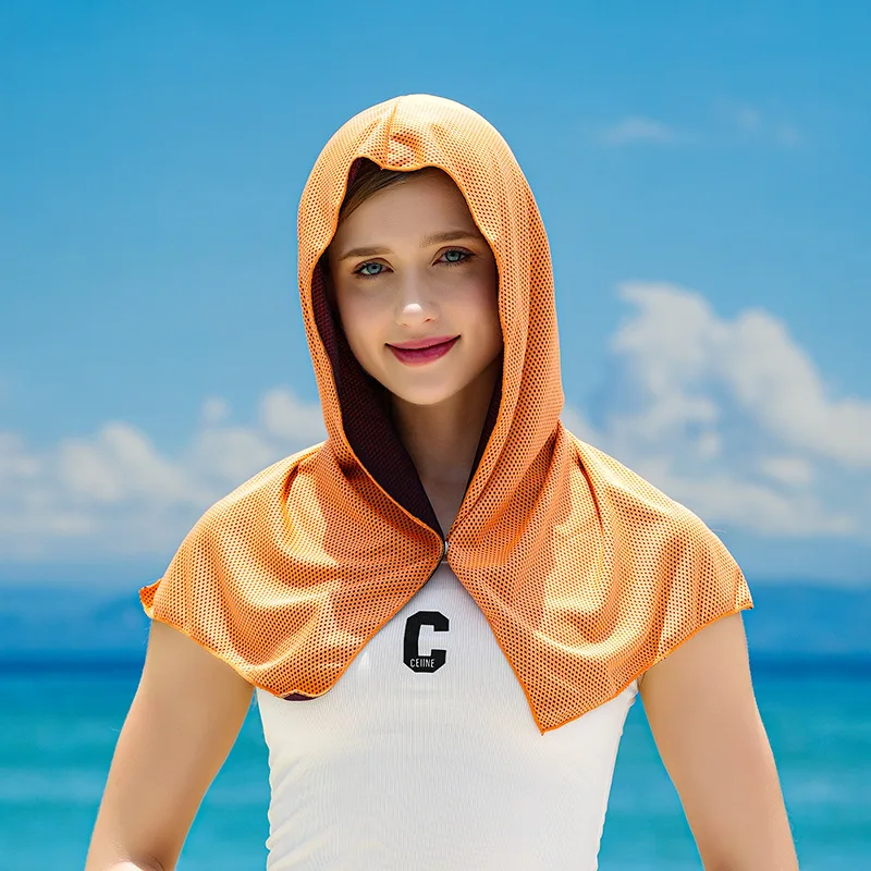 Cooling Hoodie Towel - UV Protection & Quick Dry for Sports, Camping, Running, Hiking, Golf, Workouts image 2