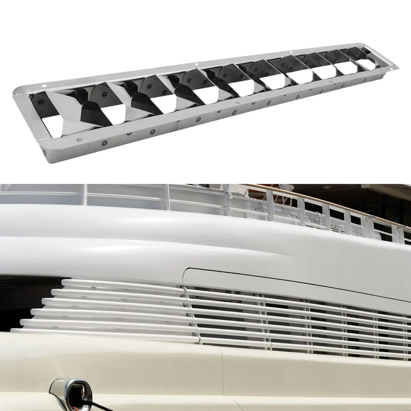 Yacht Vent Grille 10 Slots 304 Stainless Steel for Caravans Ships Kayaks