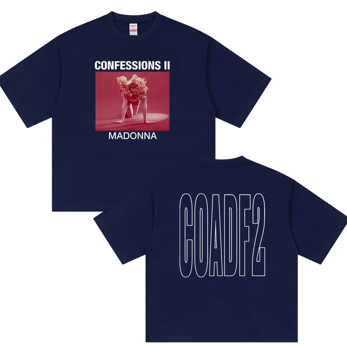 Madonna Confessions II Tour 2026 Grafik-T-Shirts für Herren und Damen, Kleidung, Mode, Vintage-T-Shirt, lässig, 100 % Baumwolle, übergroßes T-Shirt – Detail 7