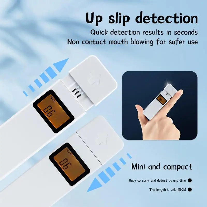 Breath Analyzer For Alcohol Push Cover Pocket Personal Breathalyzers Dustproof Home Alcohol Detector Alcohol Blower Breathalyzer