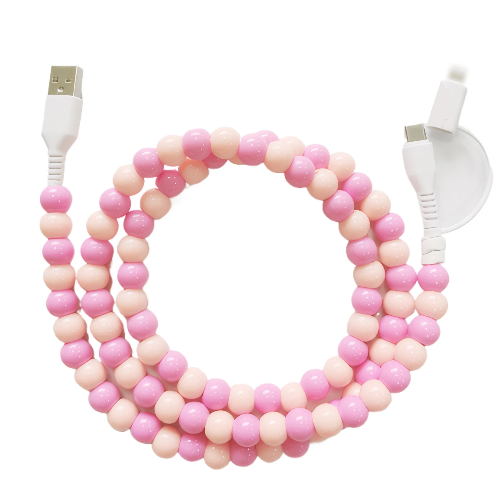 Beaded Phone Charger Cable Beaded Charging CableUSB C Charger Cable USB C Charger Cable Fast Data Beads Phone Cable