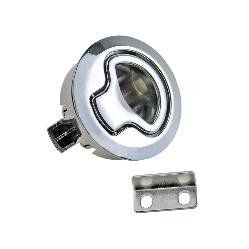 Zinc Alloy Flush Mount Press Button Lock for RVs, Trailers, Tents, Industrial Panels - Keyless, Interior/Exterior Use.