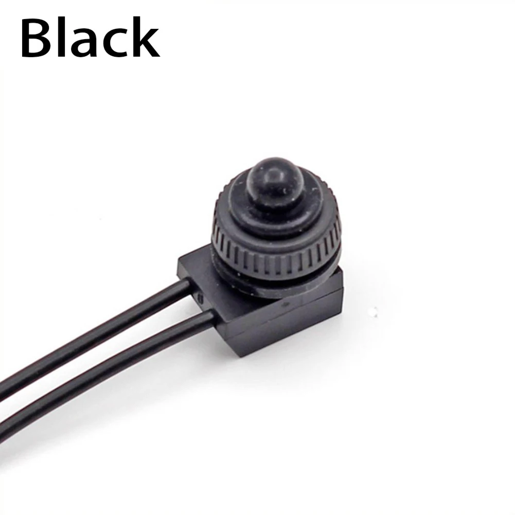 12V Waterproof Latching Push Button On-Off Switch With Leads  Wire Black Red Waterproof Push Button Switch On-Off Switch