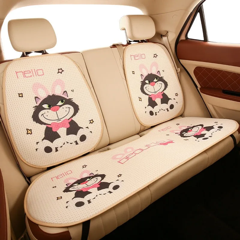 Universal Car Seat Cushions Cartoon Lucifer Seat Protection Pads Seats Cover Breathable Non-slip Cute Car Accessories Interior