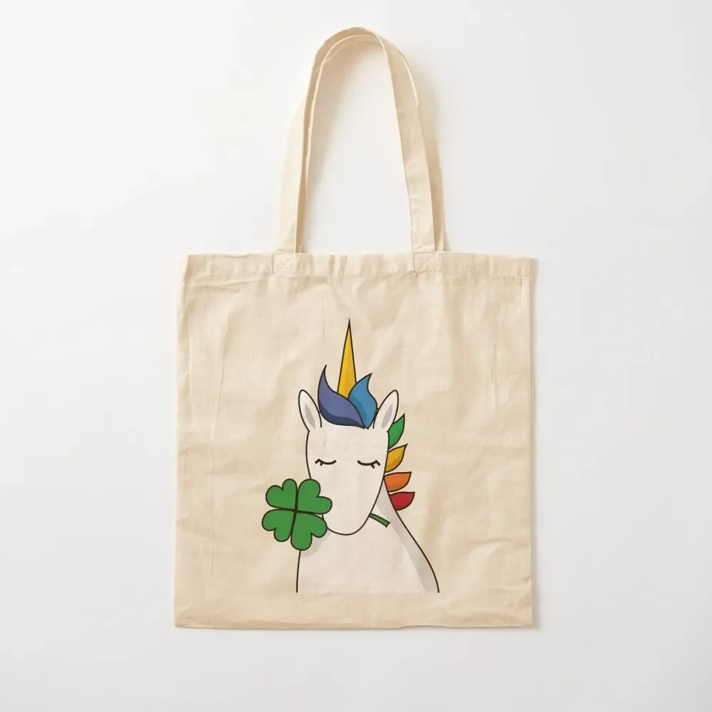 

Lucky Unicorn Tote Bag female bag canvas bags Bag