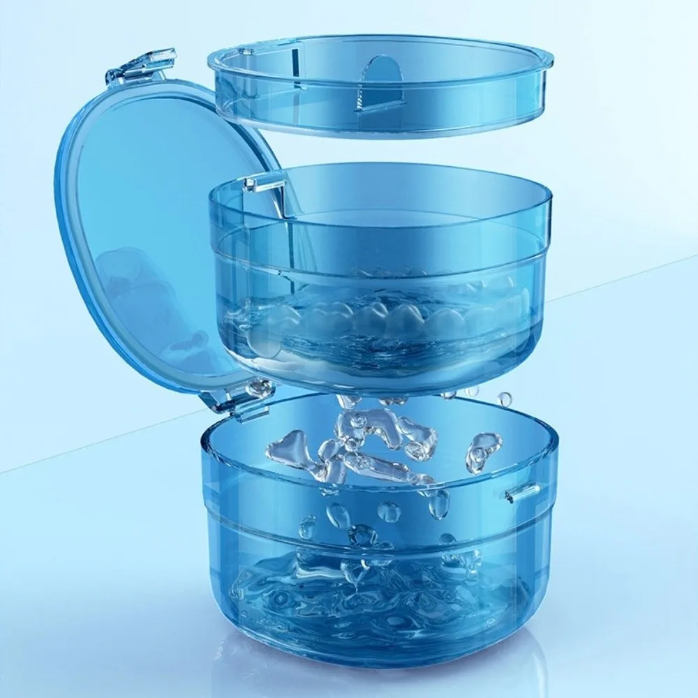 

Transparent Soaking Cleaning Invisible Braces Box Waterproof Large Capacity Dental Braces Box No-Leak Portable