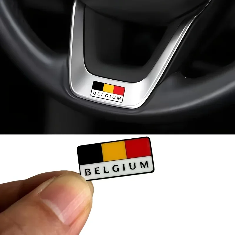 2 unidades de autocolantes para carros, com o emblema da bandeira da Bélgica, decalques automotivos e acessórios para capacetes de carros e motociclos