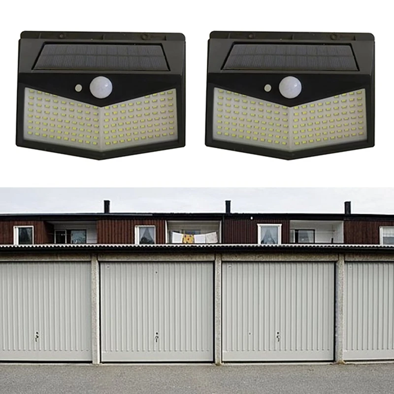 Luces solares impermeables para exteriores Luz solar ABS Luces de movimiento solares ultrabrillantes de 3 modos (500Lm)