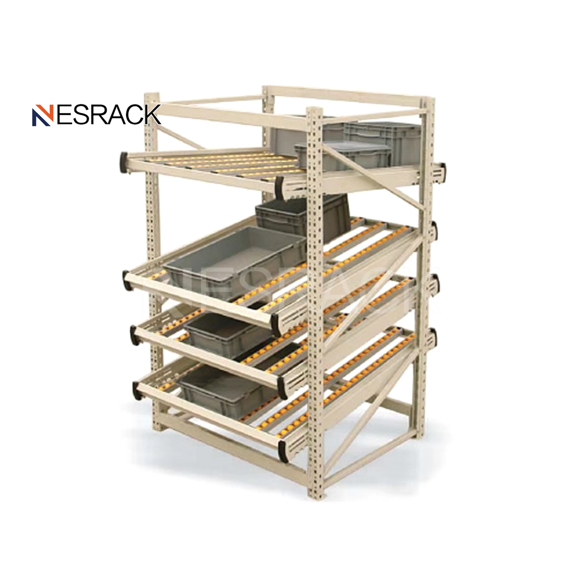 

Customized Wholesale Q235B Steel Storage Racking System for Efficient Warehouse Carton Flow