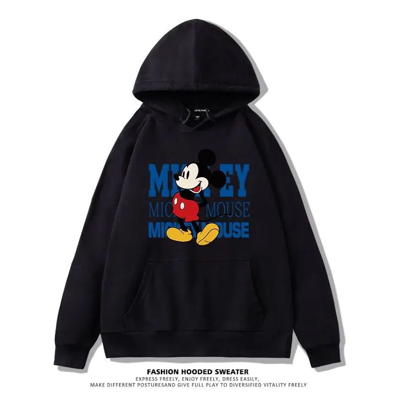 Mickey Mouse 2025 été hommes mode pull à capuche ample-ajustement dessin animé-à motifs décontracté rue-Style usage quotidien