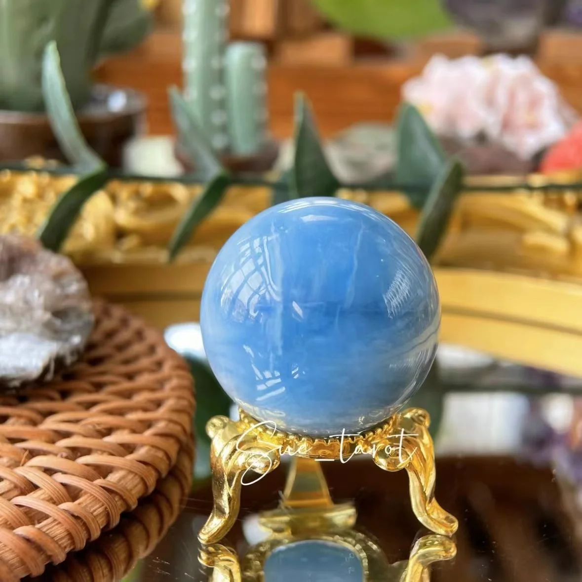 Natural Sapphire Aquamarine Ball,Blue Crystal Ball Ore Original Stone Healing Energy Gem Home Decoration Crafts