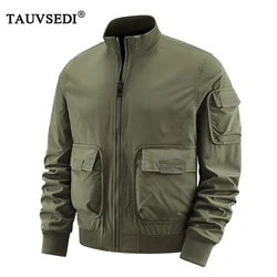 Spring Autumn Men Casual Cargo Bomber Jackets Coats Man Baseball Classic Pilot Overcoat Jackets Male Parka Outerwear Windbreaker