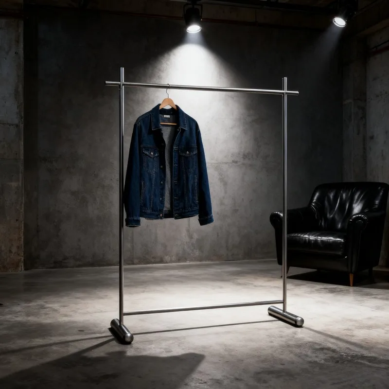 

Coat Racks Multifunctional Stainless Steel Display Rack Luxury Nordic Waterproof Rust-Proof Good Partner for Clothing Display