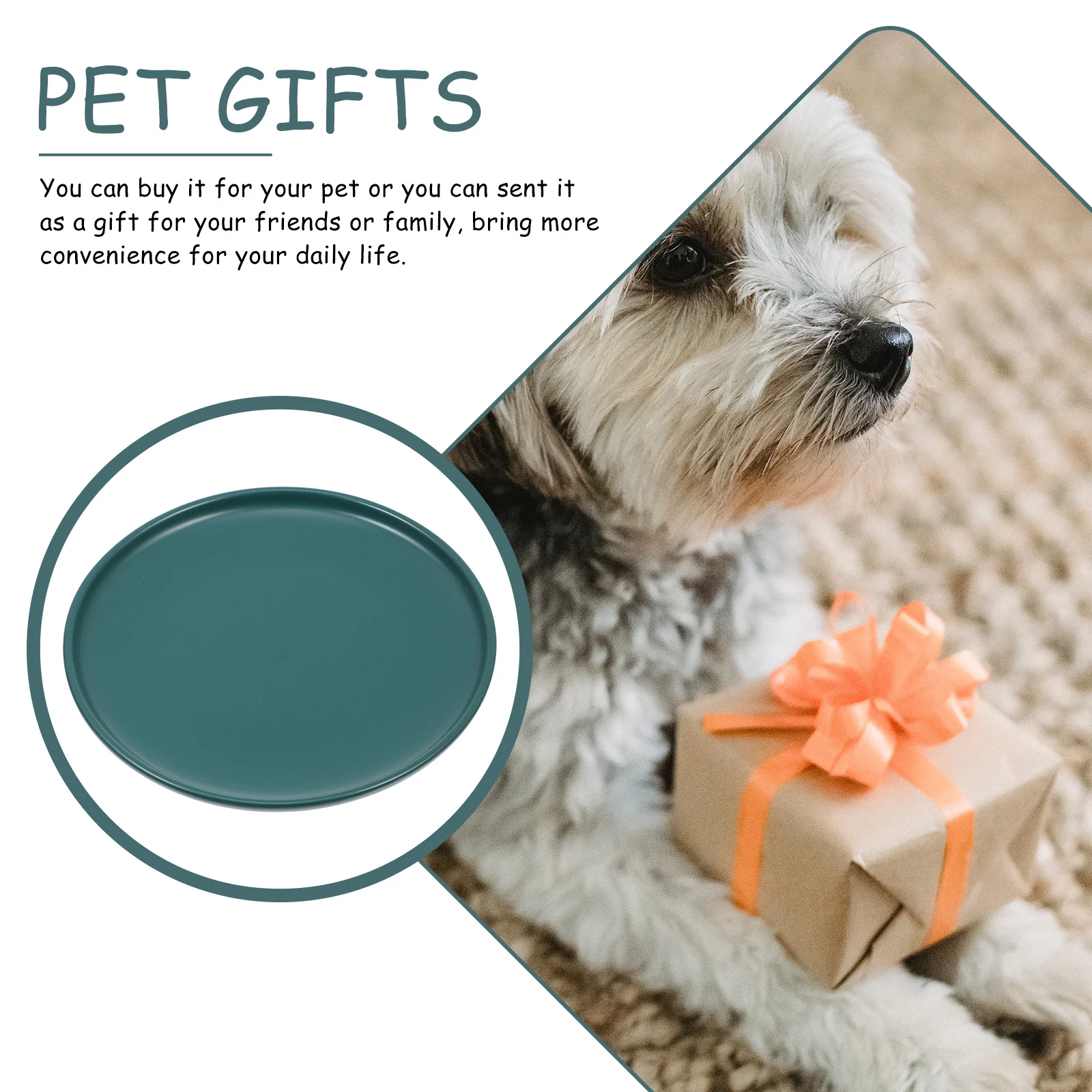 

Ceramic Cat Bowl Shallow Dish for Cats Protective Pet Bowl Anti-Skid Design Easy to Clean Household Cat Dish Pet Feeding