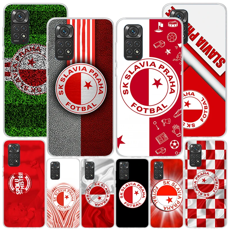 Sk Slavia Praha Чехия Чехия Чехол для телефона для Xiaomi Redmi Note 14 13 12S 12 11 11S 11E 10 Pro Plus 10S 11T 9 9S 5G Персонализированный