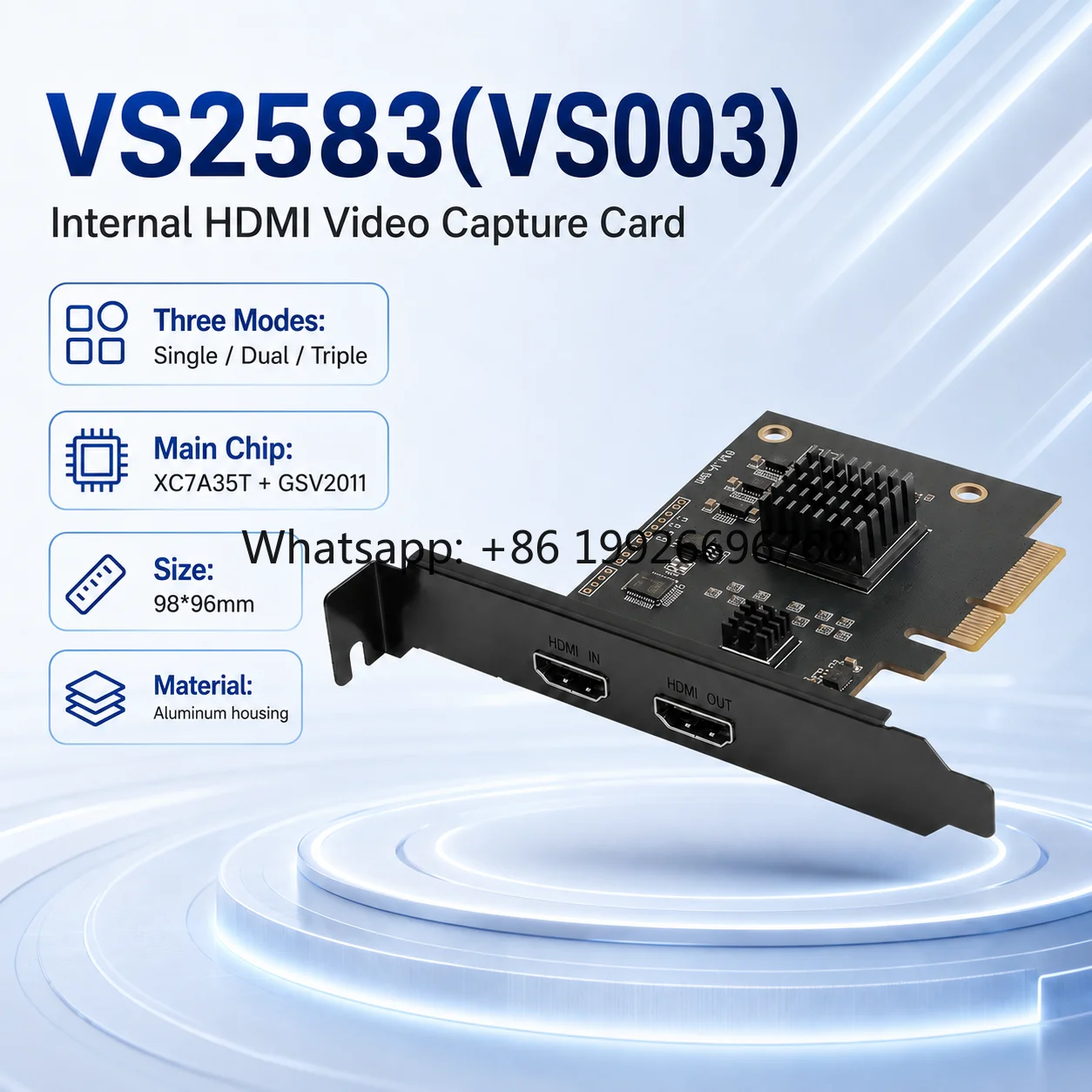 Internal 4K*60Hz HDMI Video Capture Card, HDMI Input & Loop-Out, Mode Switch, Low Latency for PC/Laptop Streaming/Gaming