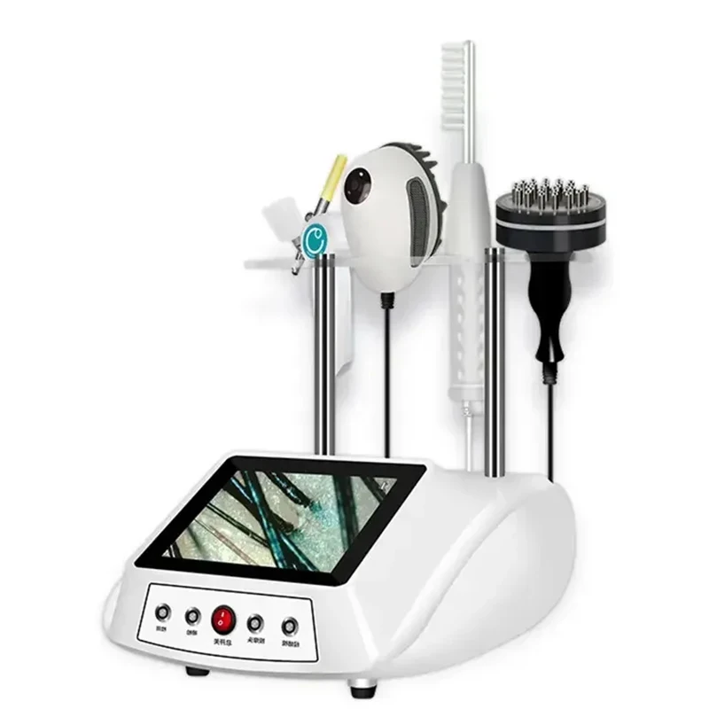 2024 Professional Hair Scalp Treatment Machine with Hair Follicle Detection Analysis Nano Sprayer Hair Regrowth Scalp Massager