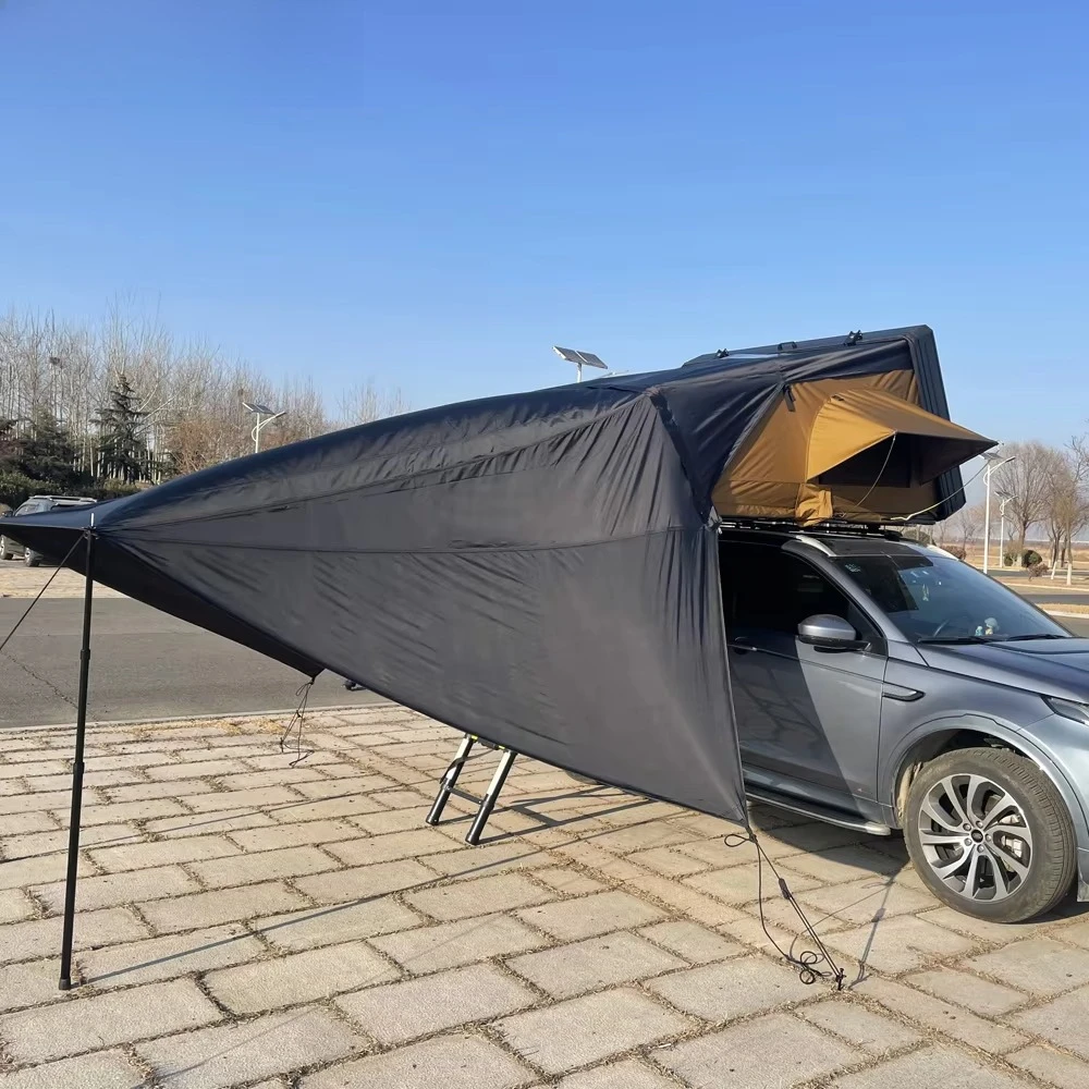 3-4 Person Car Tent Waterproof Sunshade Folding Roof Top Pop-up Car Camping Outdoor Tent with Awning