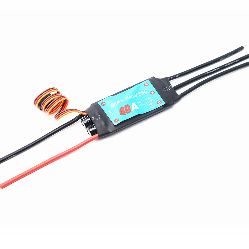 Bidireccional sin escobillas ESC 20A 30A 40A 50A 60A ESC sin escobillas para RC barco Rc coche hélice subacuática neumática