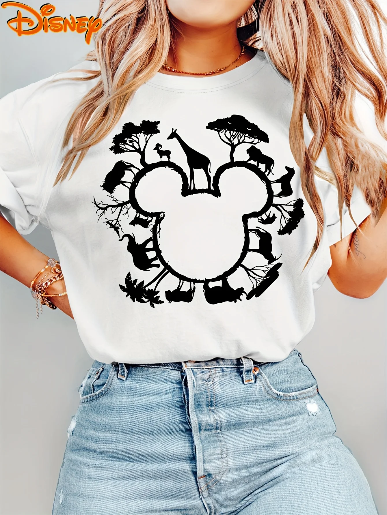 

Disney Lion King Simba & Nala T Shirt Women's Men Cotton Tee O-Neck Casual Oversized Short Sleeve Streetwear Top Loose Clothing