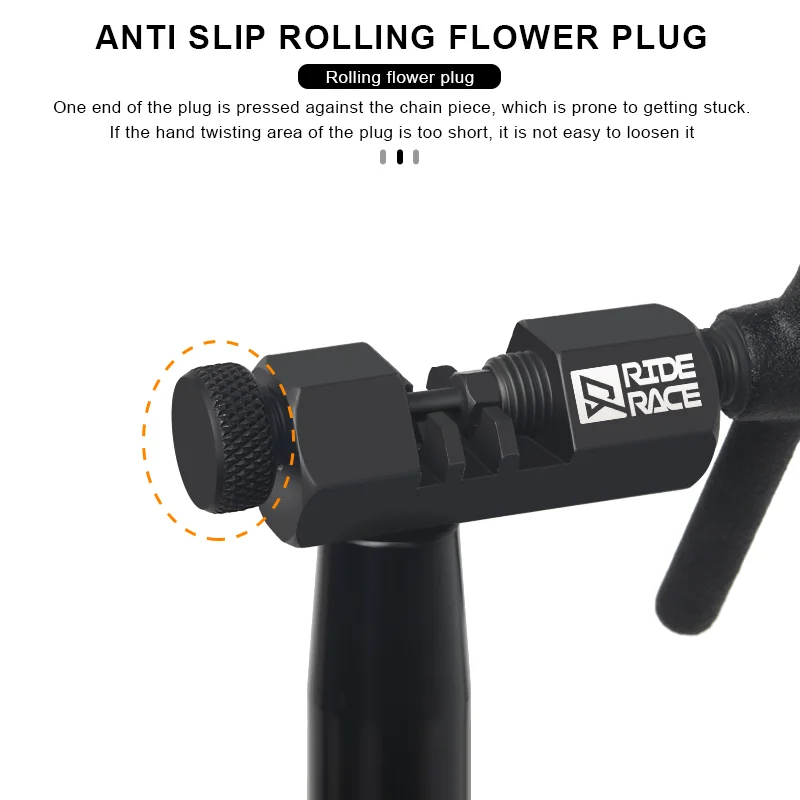 Professioneller Fahrradkettenbrecher, Fahrradkettenstift-Entferner, langlebig, rostfrei, ergonomischer Griff, Fahrrad-Reparaturwerkzeug – Detail 10