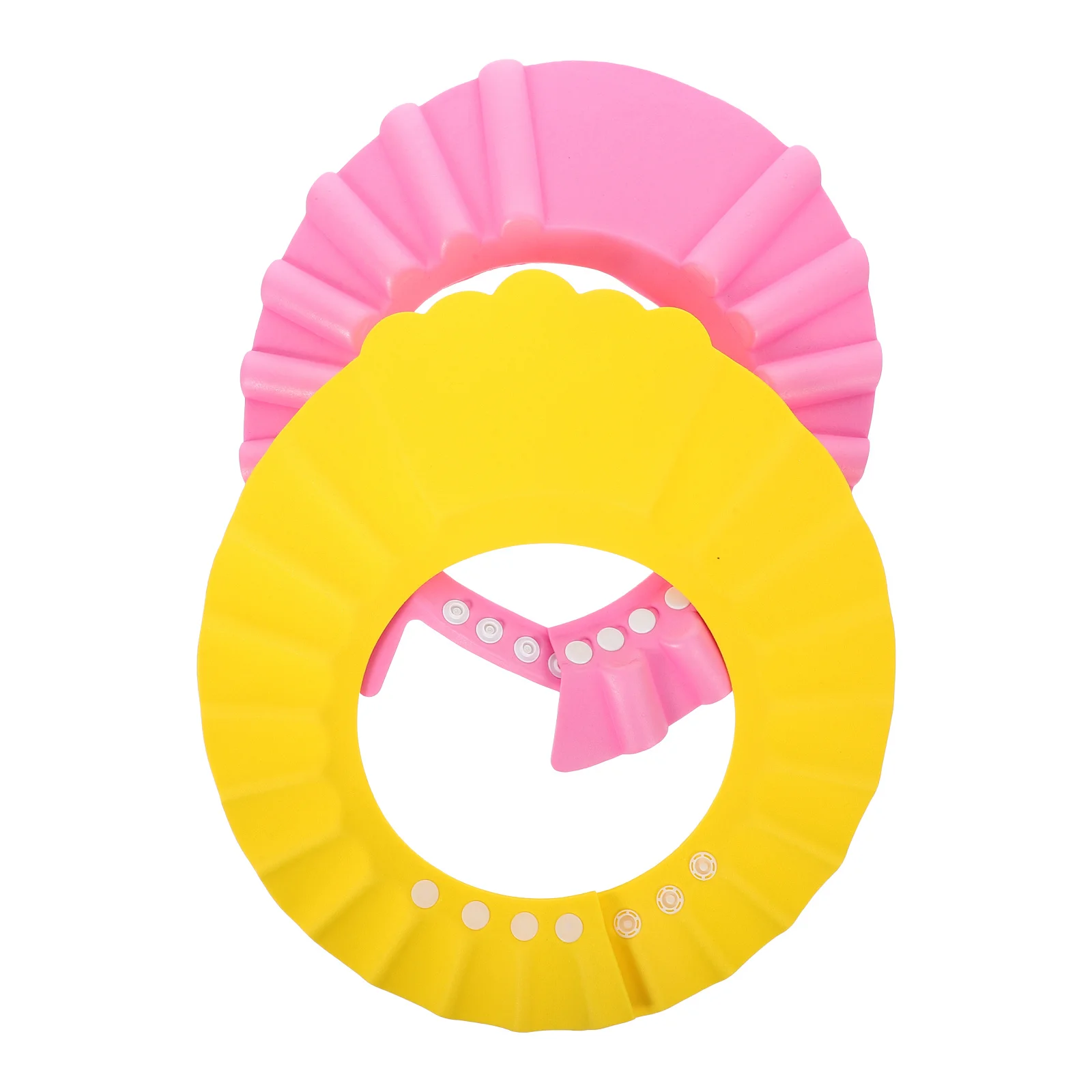 2 pezzi cuffia da doccia per bambini cappello da bagno per bambini addensato pe protezione per il lavaggio dei capelli visiera da bagno regolabile per bambini cuffia da doccia per bambini