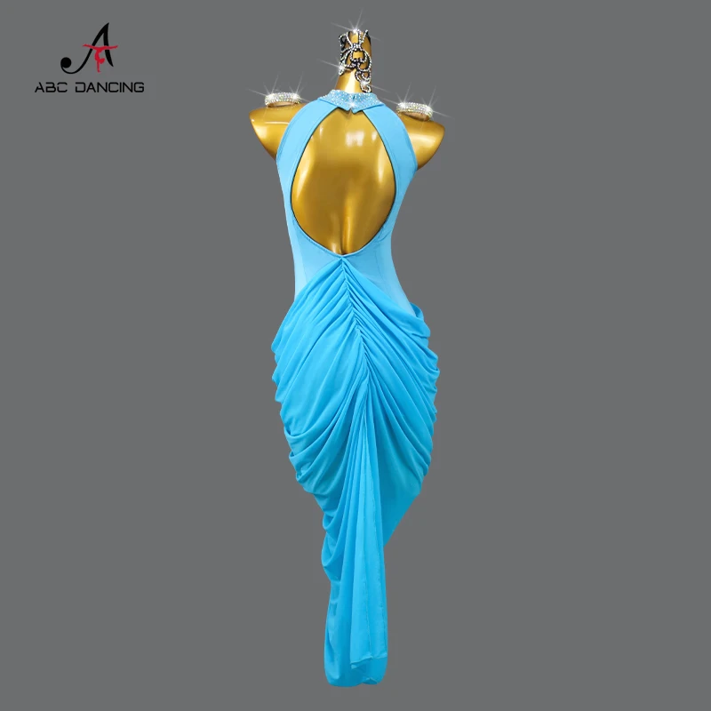 Costume de concours de danse latine pour femmes, robe de soirée pour salle de bal, vêtements de danse pour filles, vêtements de bal d'entraînement, fêtes de sport sur scène Sexy, 2025