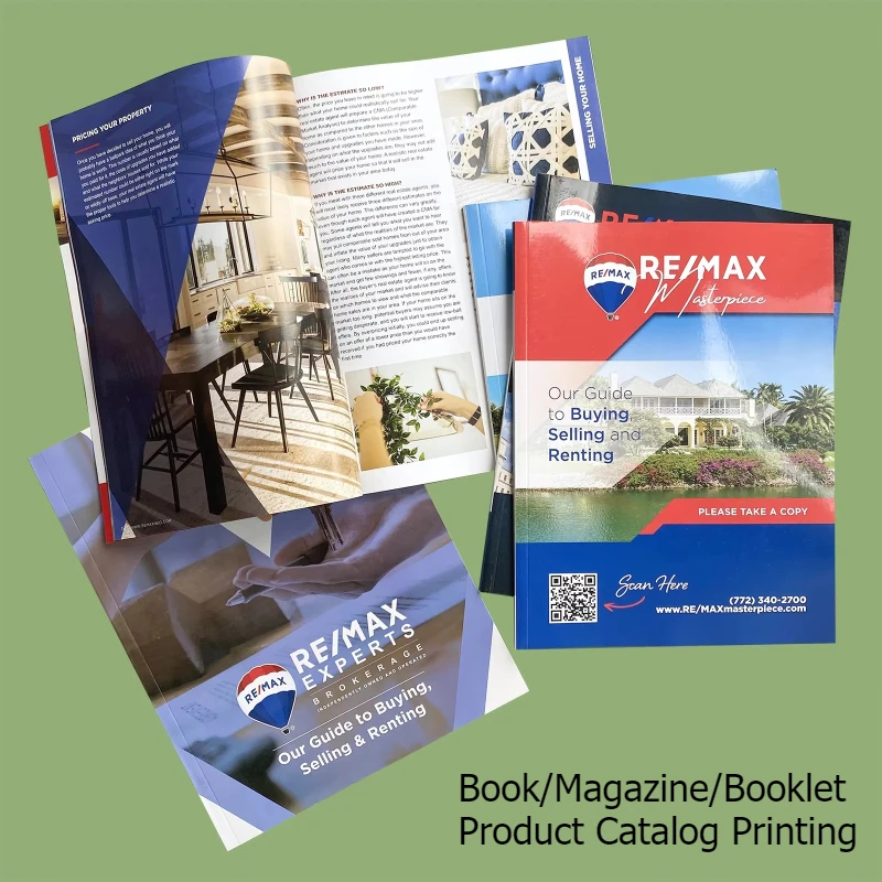 مخصص 5 كتب الطباعة مجلة التعليمات الهزلية دليل كتالوج كتيب كتيب غطاء ناعم مخصص مجاني