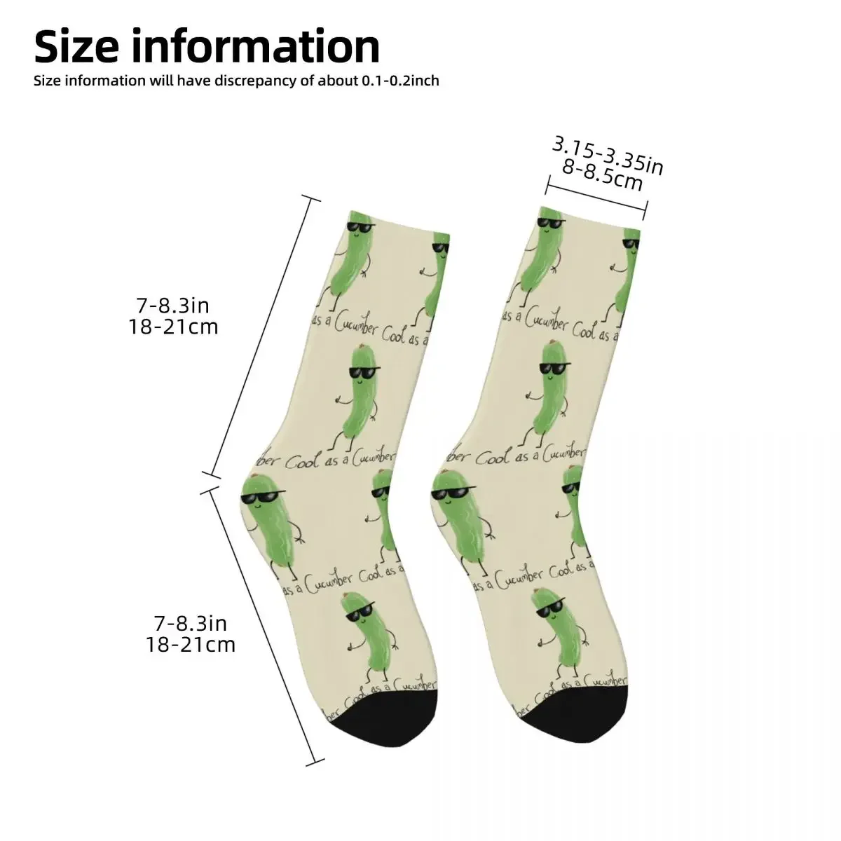 Cool As A Cucumber Socks Harajuku Super Soft Stockings All Season Long Socks Accessories for Unisex Gifts