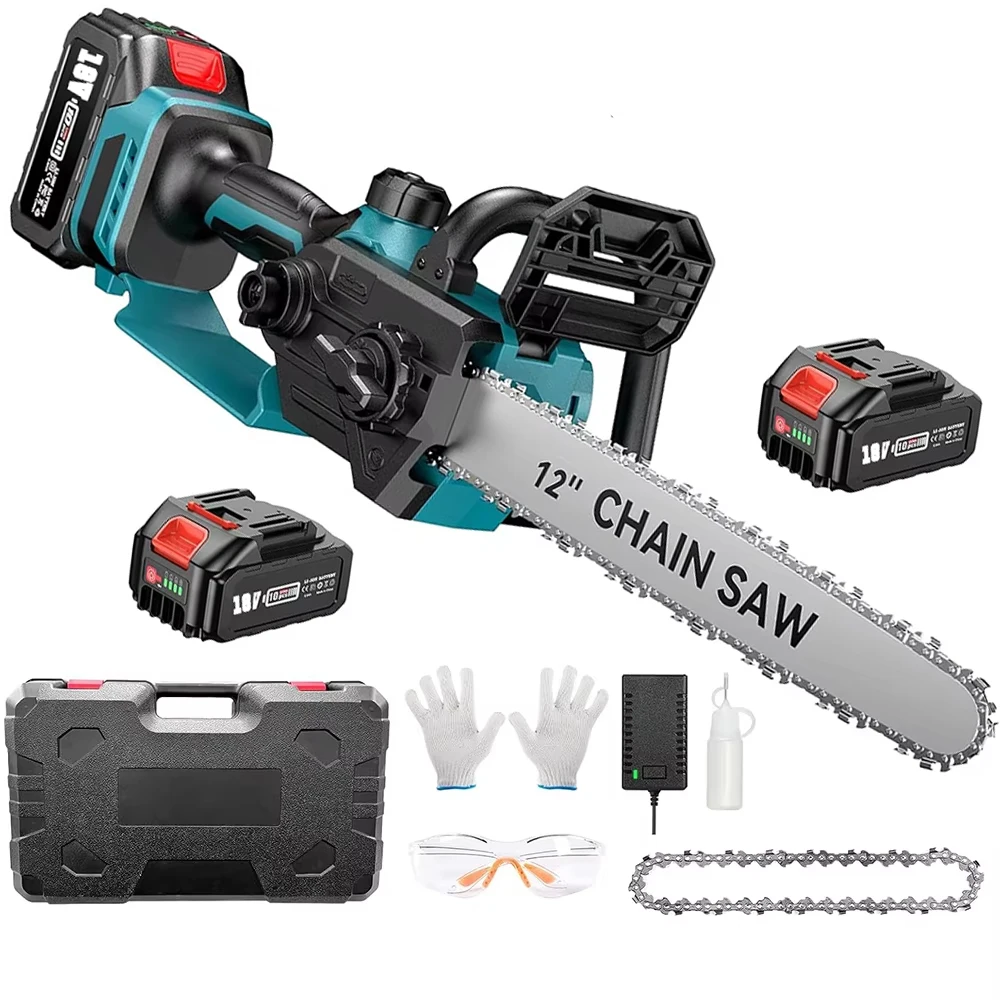 Scie à chaîne sans fil SEESII 12'' sans balais, scie à chaîne électrique, coupe-bois, élagage d'arbres, outils électriques de jardinage pour Makita 18v pin