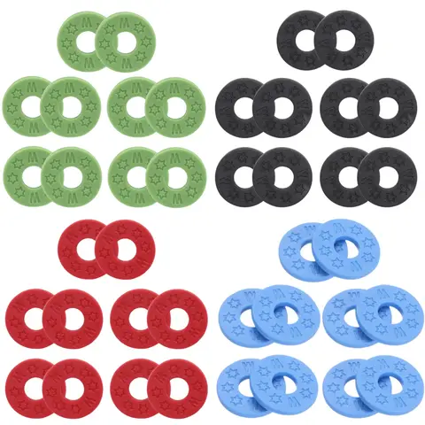 Miwayer 10 Pcs Guitar Rubber Strap Locks Anti Slip PE Pads/Secure and Safe Guitar Strap Locks Compatible Guitar Protect