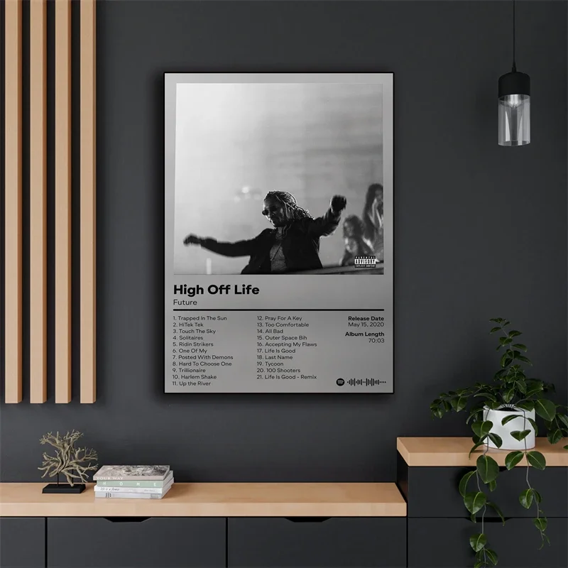 Rapper Hip Hop Rock HONEST THE WIZRD Pop Rap Music Album Cover Future Poster Aesthetic Canvas Print Wall Art Living Room Decor view 2