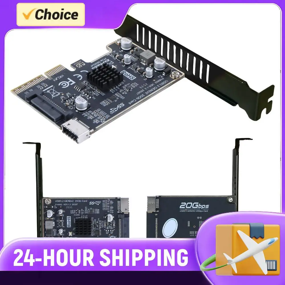 

Адаптер для передней панели ASM3242, плата-райзер USB 3.2 GEN2 20 Гбит/с, Express Card Type E 20 Гбит/с для настольного ПК, передняя панель TYPE C