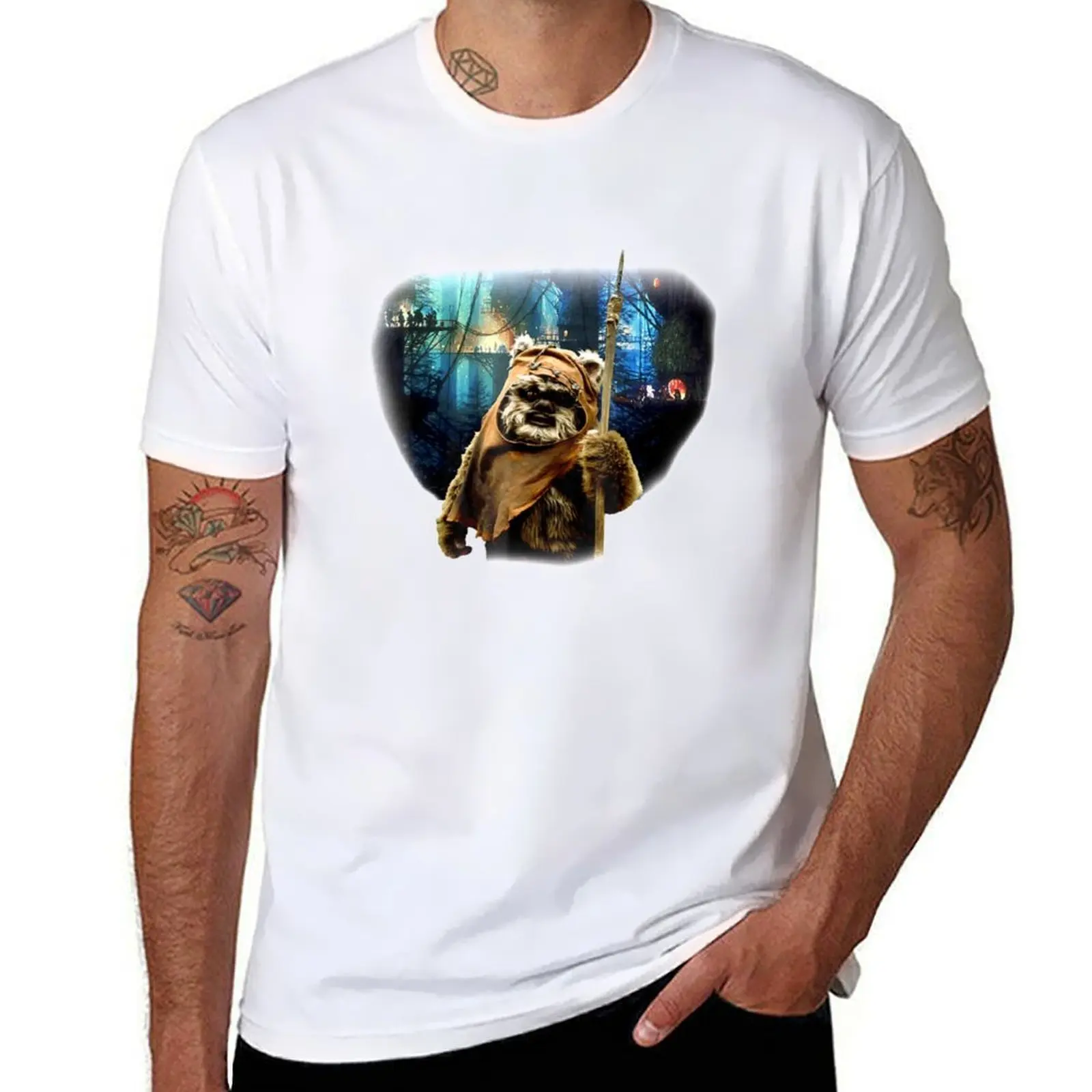 

Tree Village Wicket Ewok Graphic T-Shirt t shirt custom print anime tshirt T-Shirt