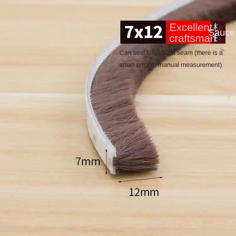 Self-adhesive Bristles Wool Pile Weatherstrip Door Window Brush Seal 7/9 X 5mm 9mm 12mm 15mm 23mm Warm Winter Gray White Brown - Image 8