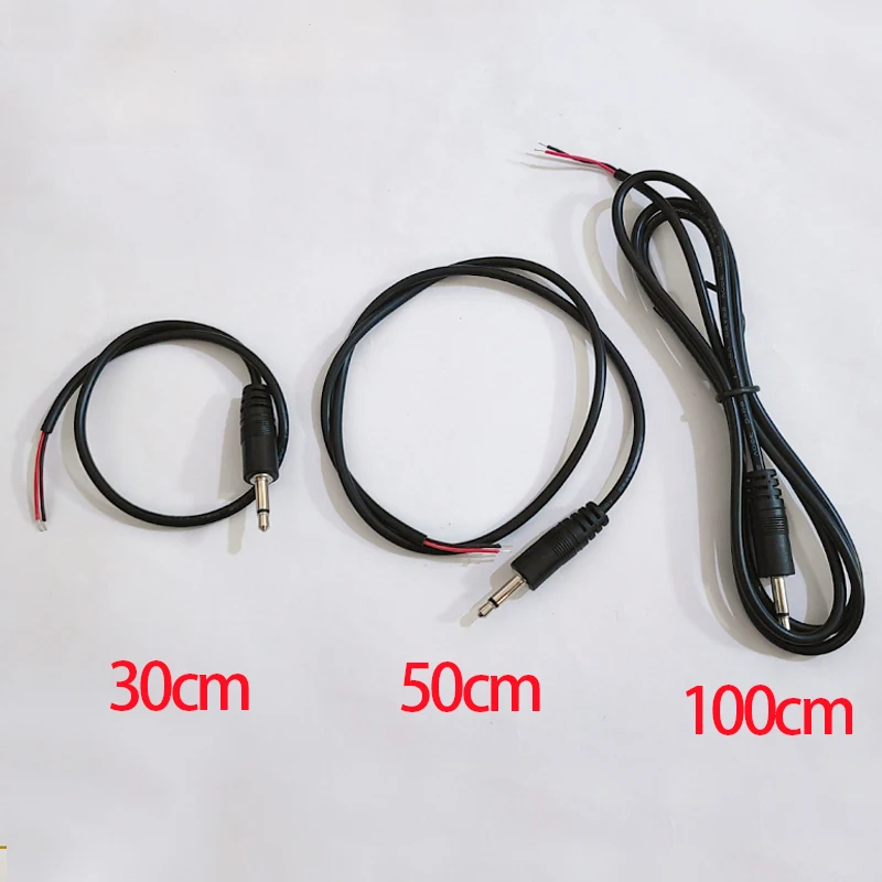 1PCS 3.5MM 2/3/4 Core 2pole 3pole 4pole Mono Stereo Male Female Audio Extension Cable Aux Connector Headset Line 30/50/100cm