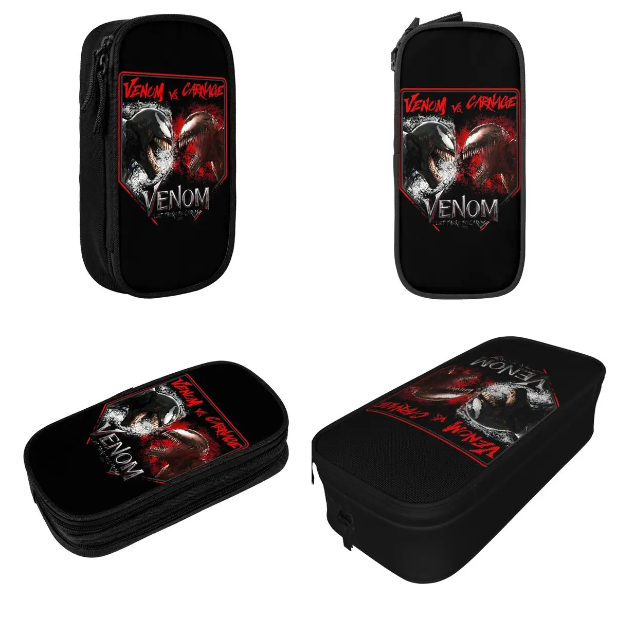 Venom Battle For Domination Pencil Cases Pen Box Bag Girl Boy Large Storage School Supplies Zipper Pencilcases