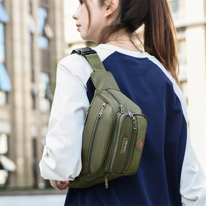 Unisex Multifunktionale Hüfttasche Große Kapazität Wasserdicht Oxford Business Pack Trendige Umhängetasche Brusttasche für Reisen Arbeit – Detail 7
