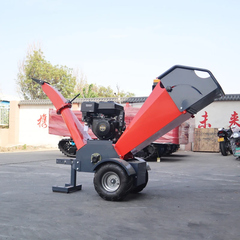 

2025Hot Selling Wood Chipper Electric Powered Log Branch Shredder 7hp Garden Mobile Wood Chipper Branch Chipper