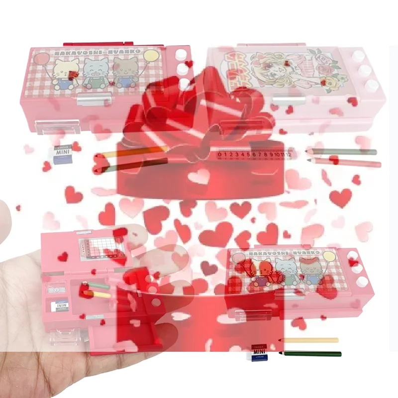 【BS】1 Conjunto de Caixa de Lápis de Cena Simulada, Modelo de Casa de Brinquedo, Design Realista, Mini Caixa de Material Escolar, Estojo de Lápis para Casa de Bonecas, Brinquedos de Faz de Conta