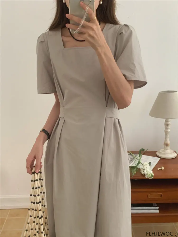 Katoenen Linnen Jurken Lange Hete Verkoop Vrouw Korea Japan Stijl Design Kleding Zomervakantie Vintage Retro Jurk Met Veters