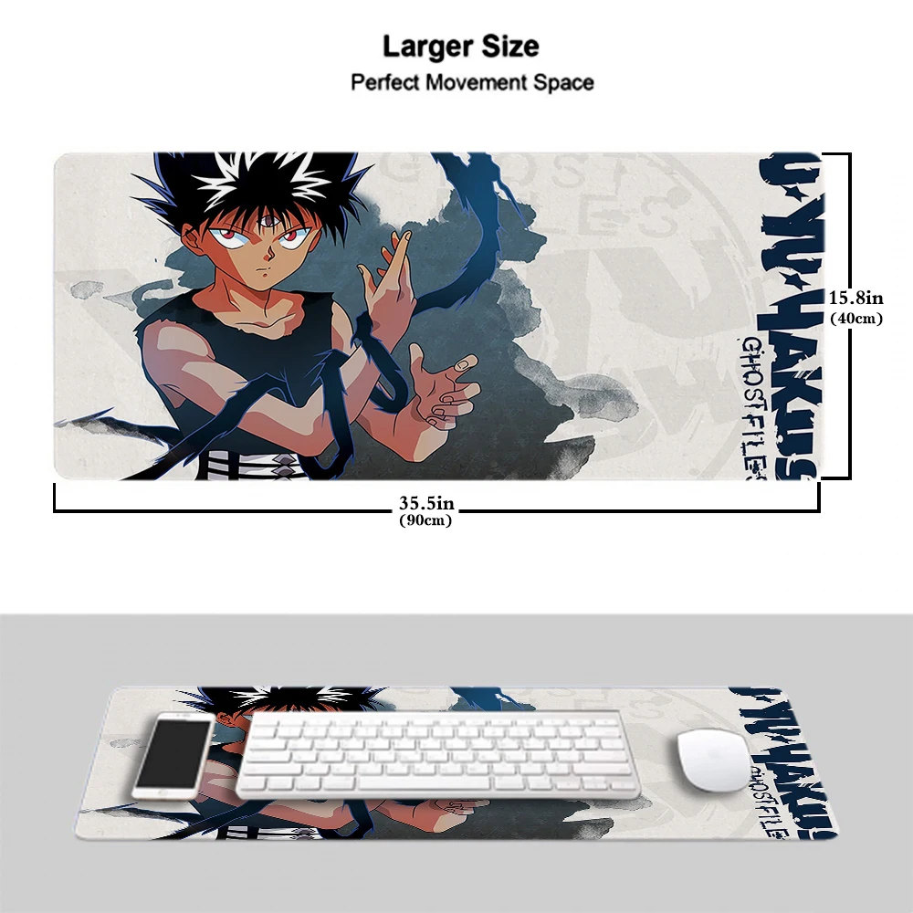 Mouse Pad Speed Xxl YuYu Hakusho Large Desk Mat Xl Carpet Playmat Anime Deskmat Gaming Keyboard Moused Table Long Extended Mause