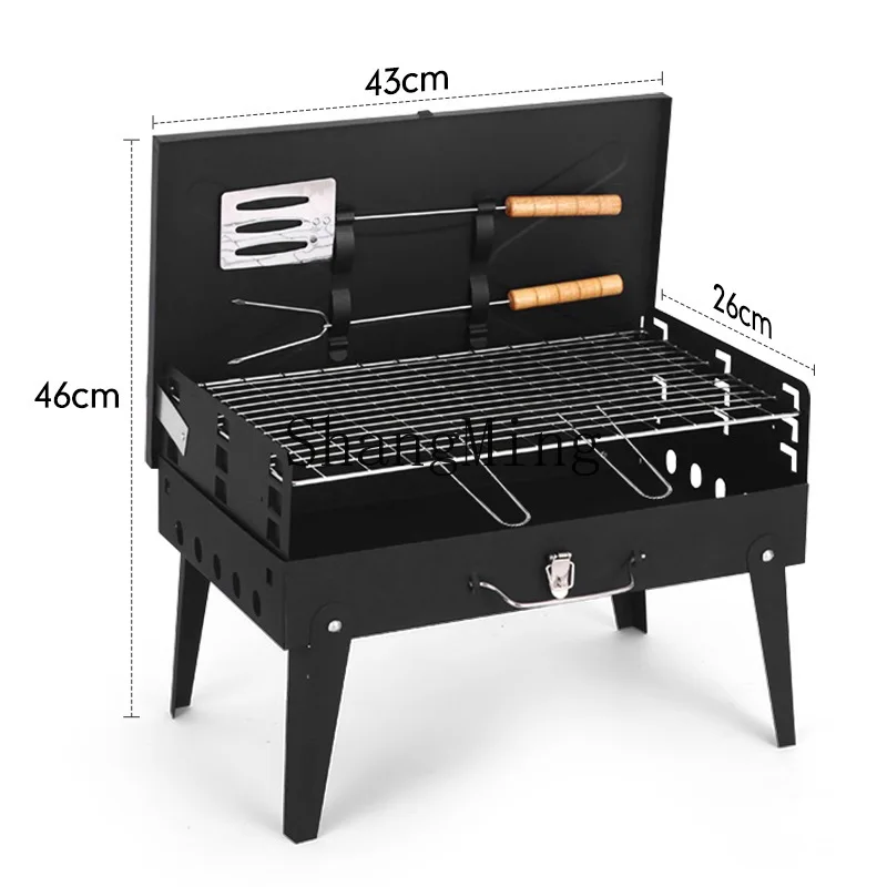 

PYH hot-selling outdoor folding barbecue grill with barbecue tools box grill barbecue grill stall